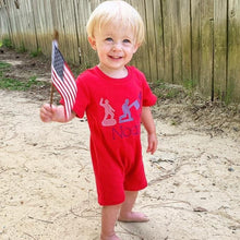 Load image into Gallery viewer, Patriotic Toy Soldier Romper