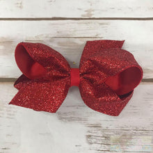 Load image into Gallery viewer, Wee Ones Glitter Hairbow Clip
