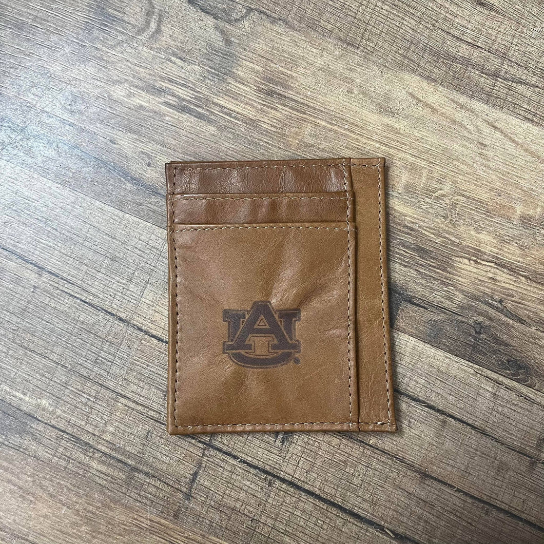 ZEP-PRO Tan Embossed Slim Front Pocket Wallet
