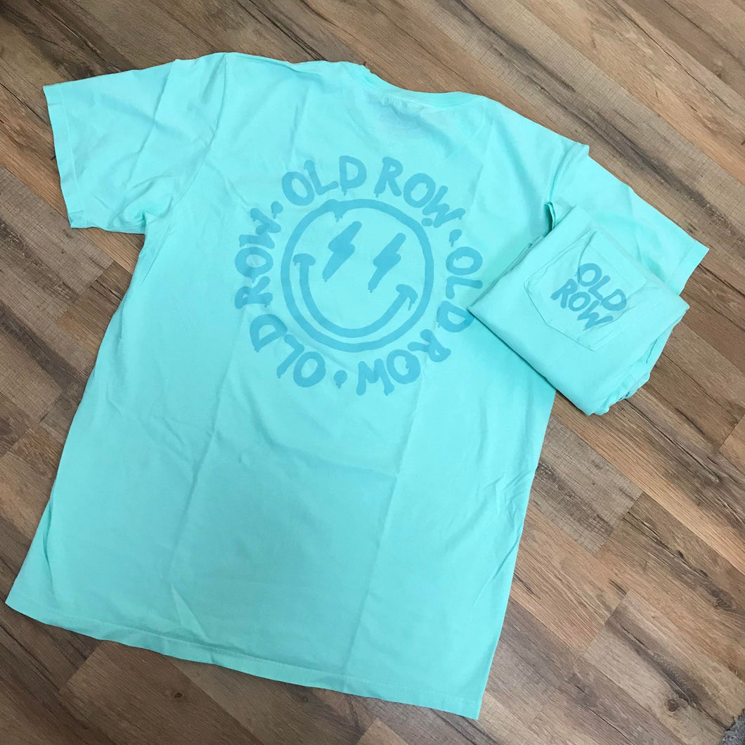 Old Row Smiley Mint Short Sleeve Shirt