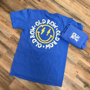 Old Row Smiley Royal Short Sleeve Shirt