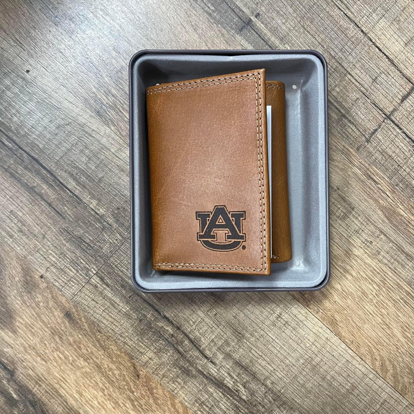 ZEP-PRO Tan Embossed Trifold Wallet