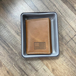 ZEP-PRO Tan Embossed Trifold Wallet