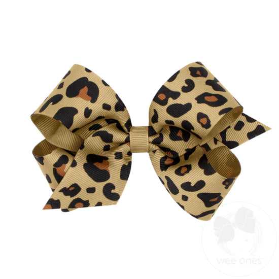 Wee Ones Leopard Hairbow Clip