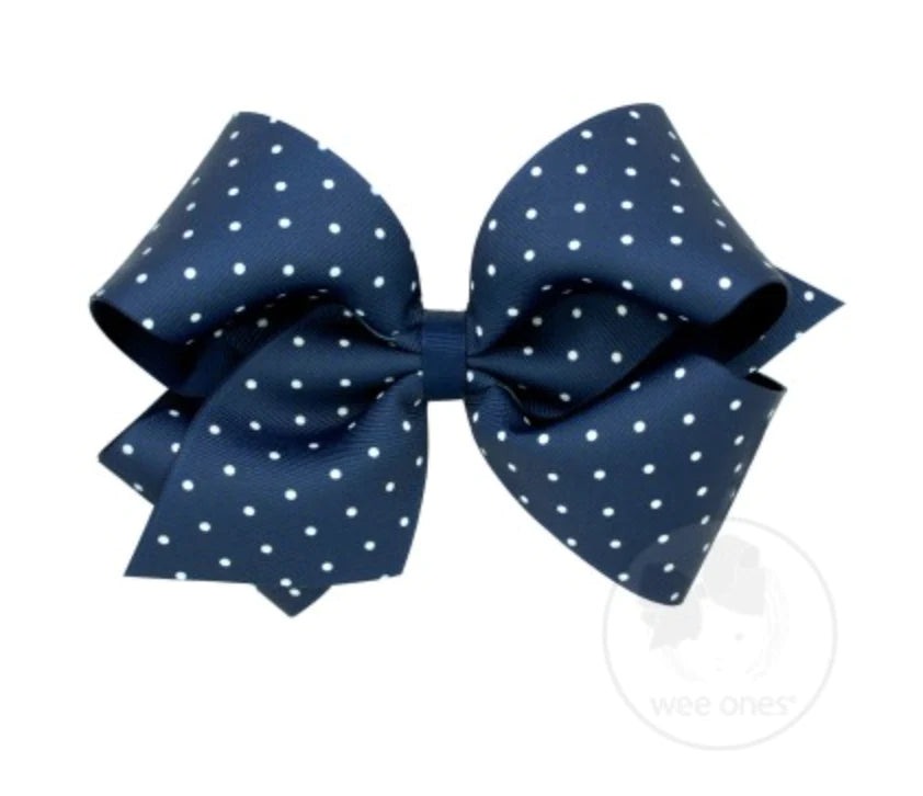 Wee Ones King Polka Dot Hairbow Clip
