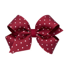 Load image into Gallery viewer, Wee Ones King Polka Dot Hairbow Clip