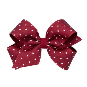 Wee Ones King Polka Dot Hairbow Clip