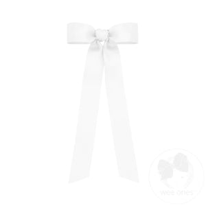 Mini Grosgrain Hair Bowtie with Knot Wrap and Streamer Tails