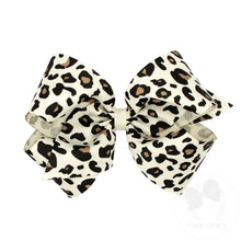 Load image into Gallery viewer, Wee Ones Leopard Hairbow Clip