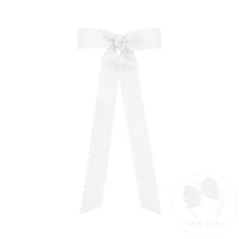 Load image into Gallery viewer, Mini Grosgrain Hair Bowtie with Knot Wrap and Streamer Tails