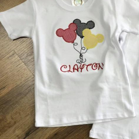 Mouse Ear Balloons Short Sleeve T-Shirt