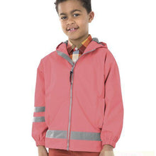 Load image into Gallery viewer, Children&#39;s Coral Charles River New Englander Rain Jacket