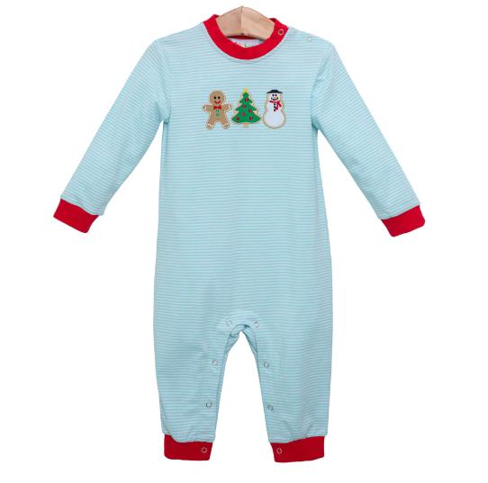 Christmas Cookie Applique Romper Jellybean