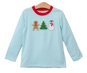 Christmas Cookie Applique shirt Jellybean