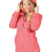 Load image into Gallery viewer, Women&#39;s Coral Charles River New Englander Rain Jacket