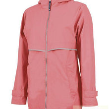 Load image into Gallery viewer, Women&#39;s Coral Charles River New Englander Rain Jacket