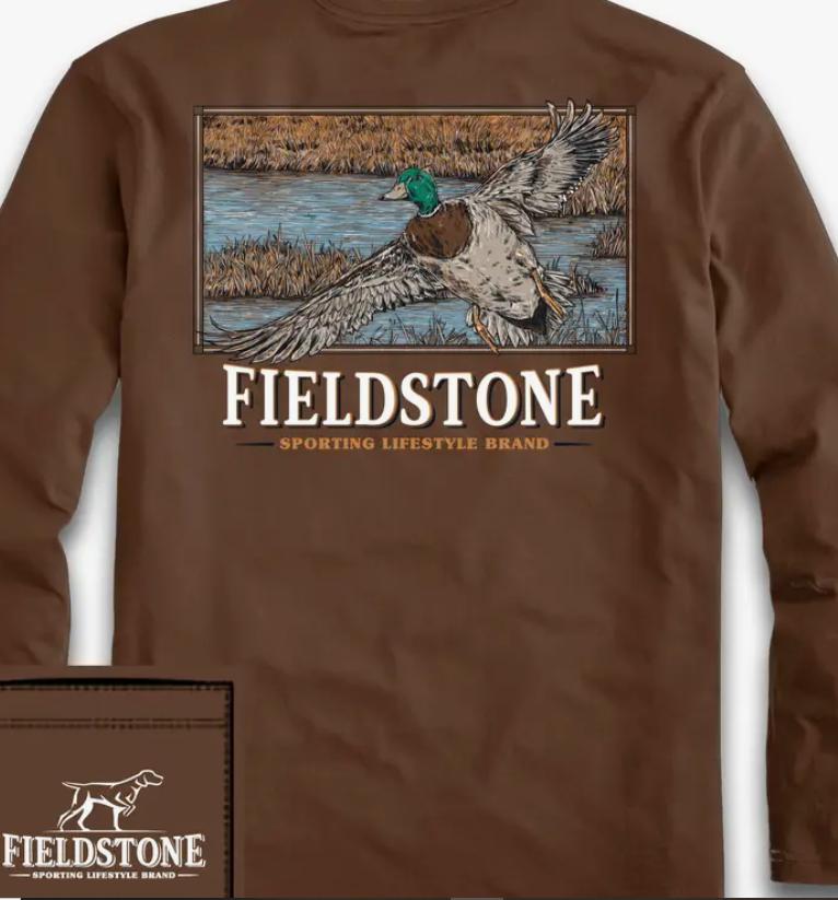 Fieldstone Duck Landing Longsleeve-Chocolate 2T-3X