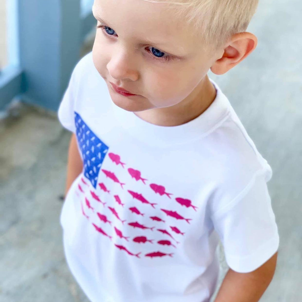 Custom Patriotic Fish Flag