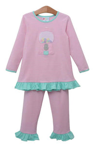 Gumball Machine Ruffle Pant set- Jellybean