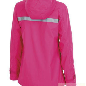 Women's Hot Pink Charles River New Englander Rain Jacket