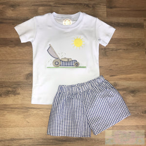 Lawn Mower Short Sleeve T Shirt and Shorts Set