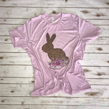 Load image into Gallery viewer, Cheetah Print Easter Bunny Short Sleeve T-Shirt