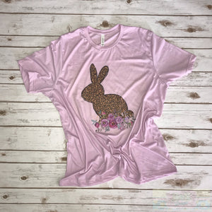Cheetah Print Easter Bunny Short Sleeve T-Shirt