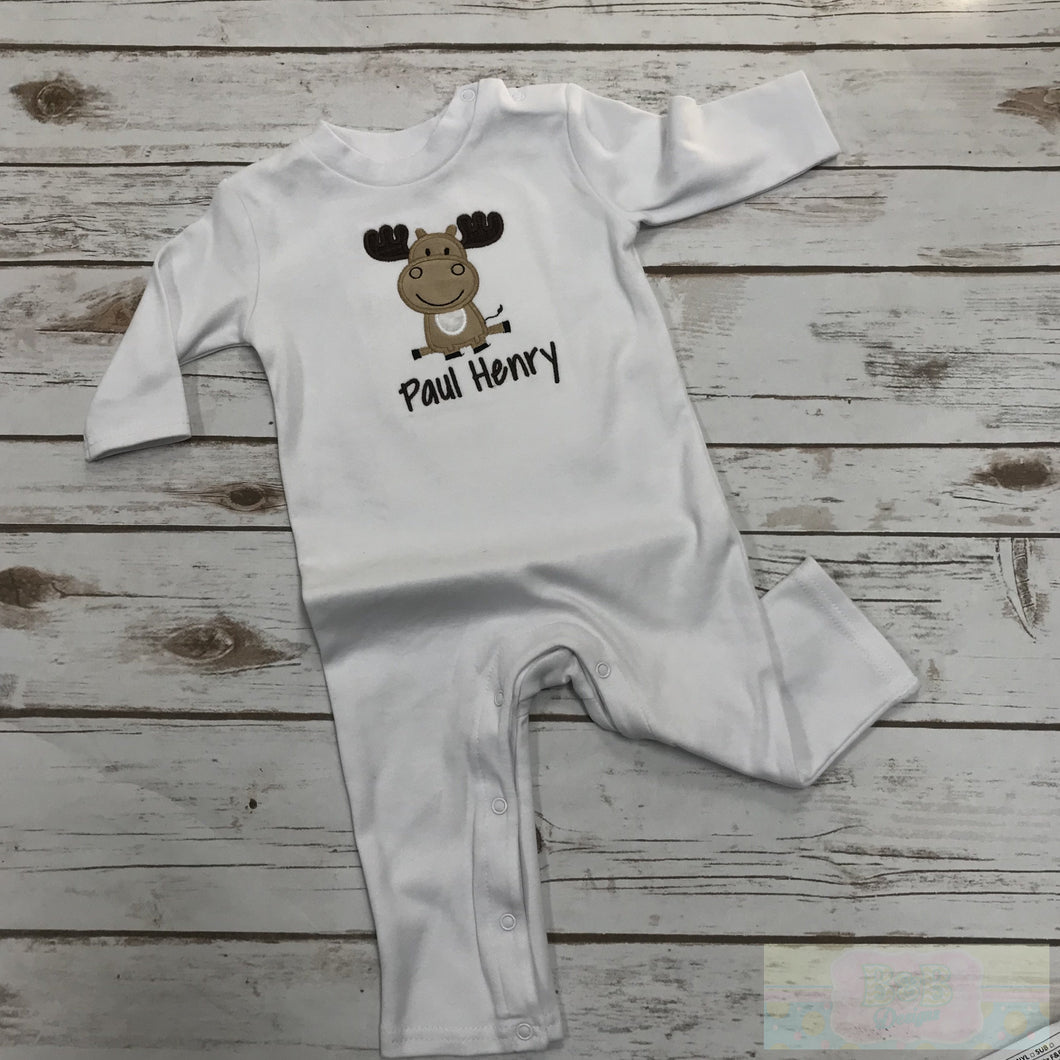 Moose Long Sleeve Romper