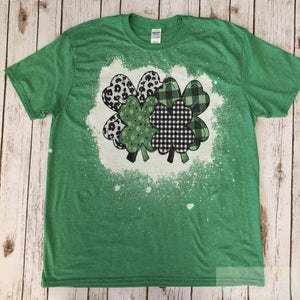 Multi-Pattern Shamrock Short Sleeve Tshirt