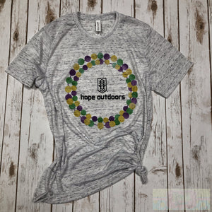 Custom Bead Monogram Mardi Gras T-shirt