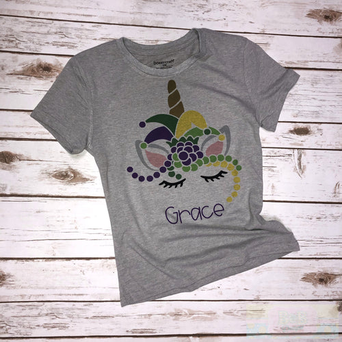 Mardi Gras Unicorn Tee