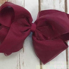 Load image into Gallery viewer, Wee Ones Shimmer Chiffon Hairbow Clip