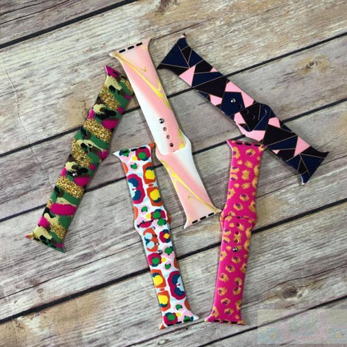 Apple Smart Watch Printed Silicone bands