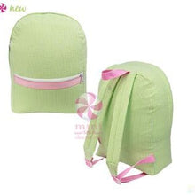 Load image into Gallery viewer, Oh Mint! Large Seersucker Backpack