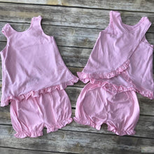 Load image into Gallery viewer, Jellybean Pink Stripe Swing Back Bloomer Set