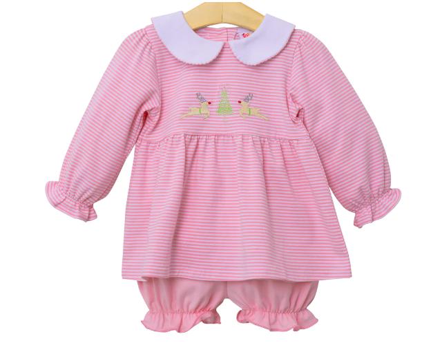 Reindeer Bloomer set- Jellybean