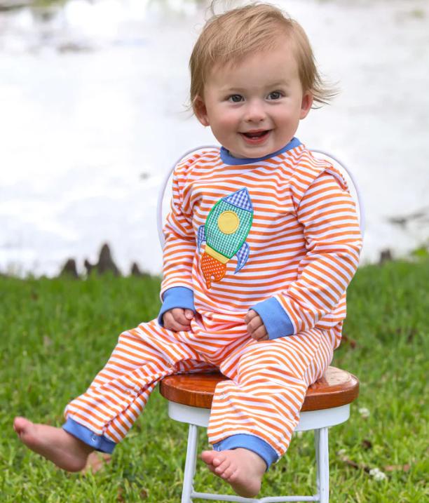 Rocket Ship Romper- Jellybean