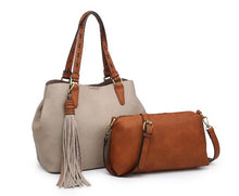 Load image into Gallery viewer, Aliza Large Tassel 2 in 1 Satchel
