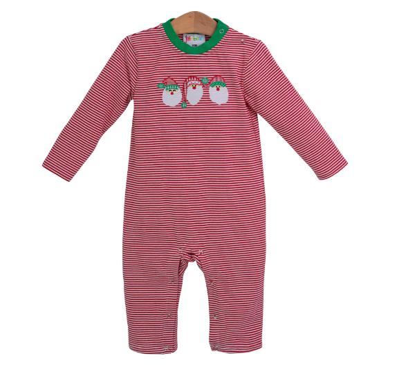 Santa Trio romper- Jellybean