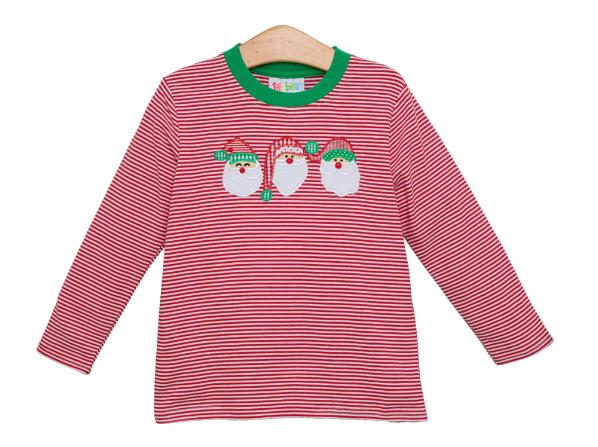 Santa Trio Shirt- Jellybean