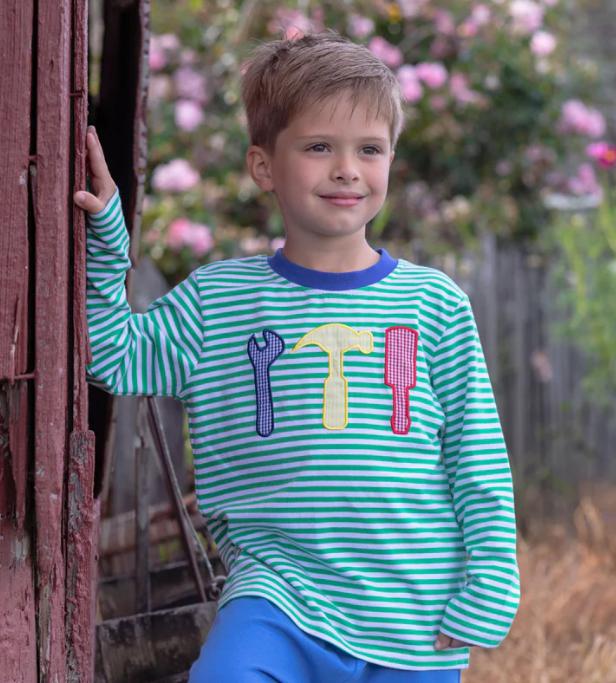 Tool Applique Shirt- Jellybean